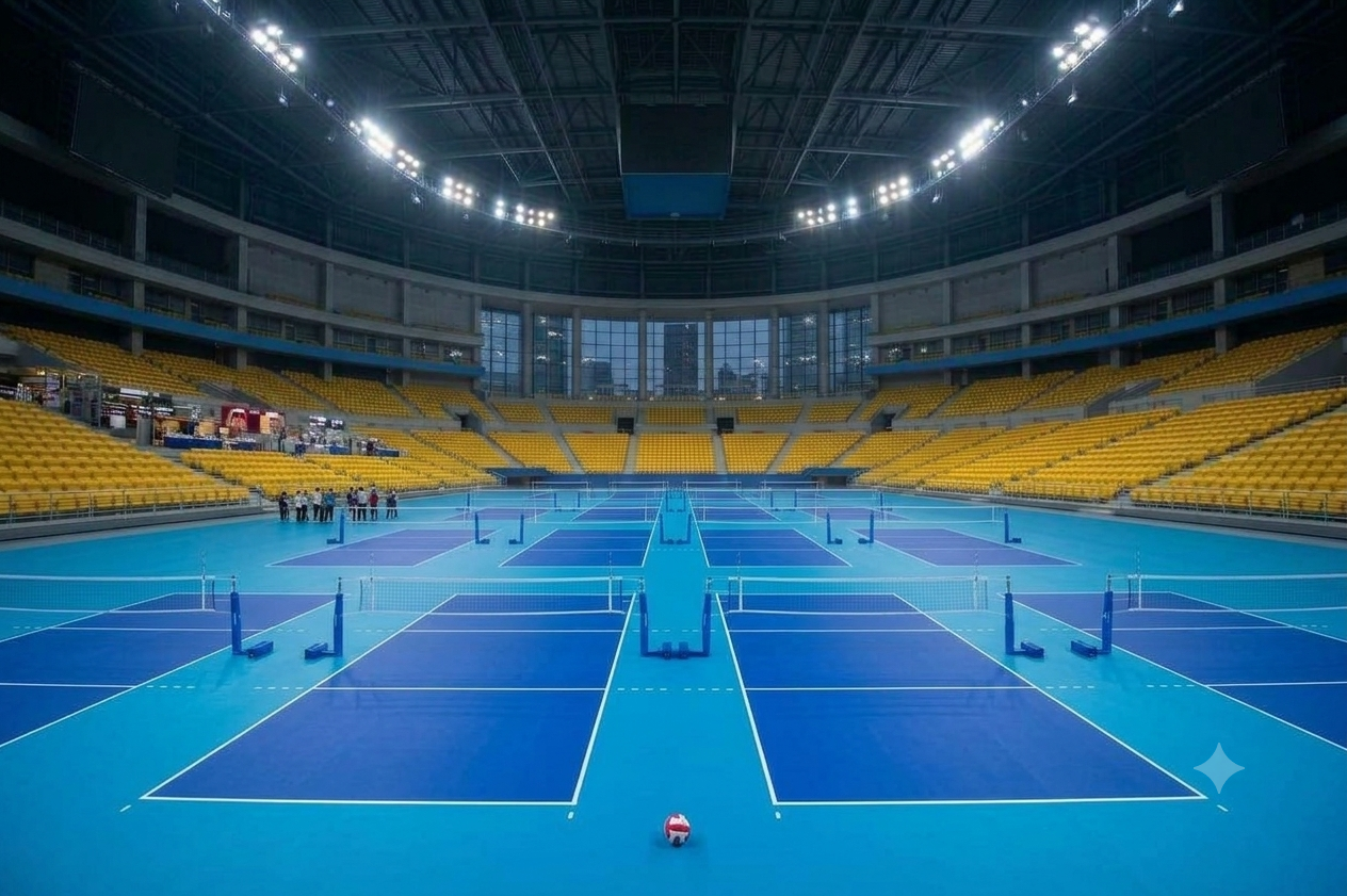 Indoor Volleyball PVC Synthetic Flooring