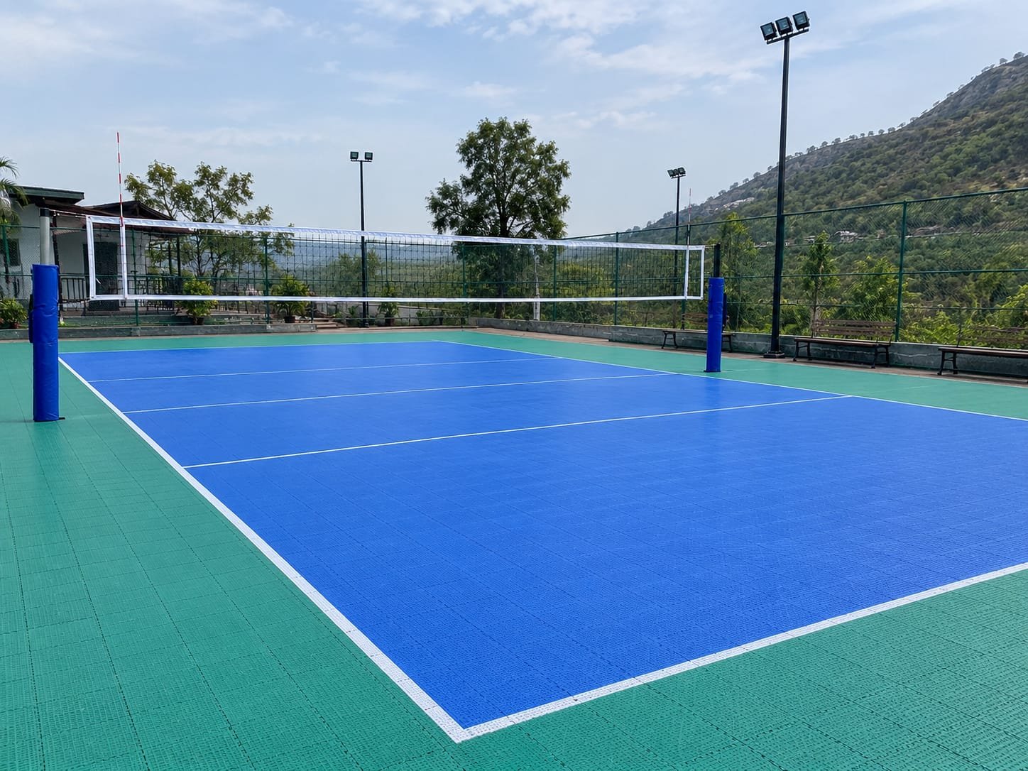 Outdoor Volleyball Court Acrylic Flooring photo 3